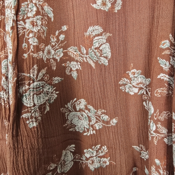 Sonoma Goods For Life Boho Style Floral Top V Neck & Tassels For Women Size 2X - Picture 8 of 10